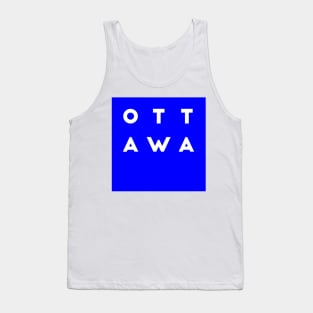 Ottawa | Blue square, white letters | Canada Tank Top